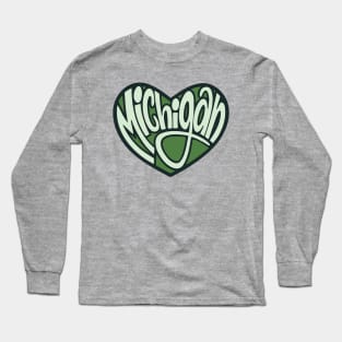 Michigan Heart Long Sleeve T-Shirt